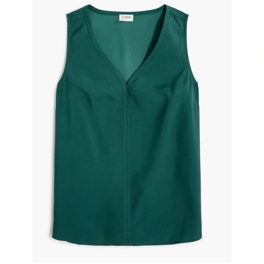 NWT J. Crew Sleeveless V-neck Crepe Shell Small